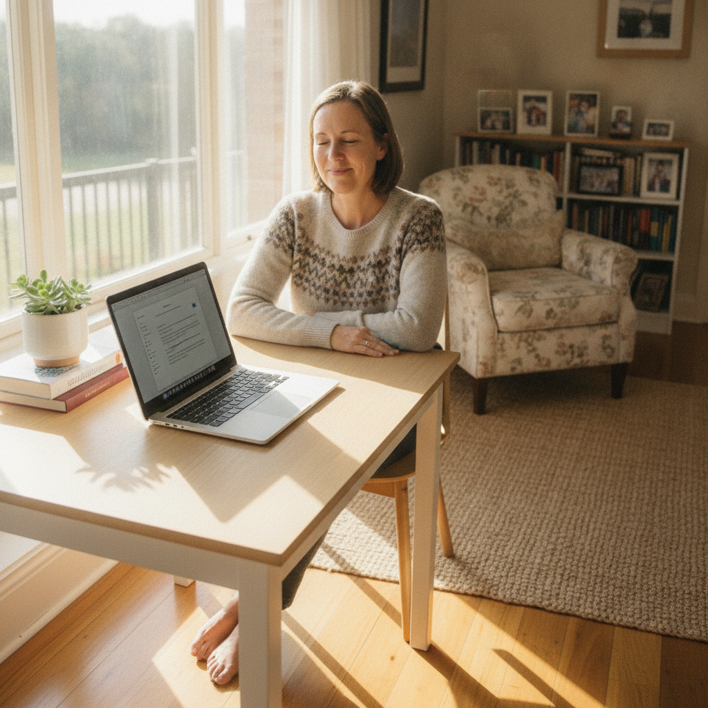 Computer cleaning across South Australia — a local resident at home with a clean, fast, dust-free computer running cool and quiet