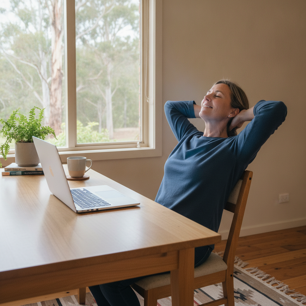 Professional computer clean-out in Sun Valley (2777) — a happy New South Wales resident at home with a spotless, fast, quiet machine