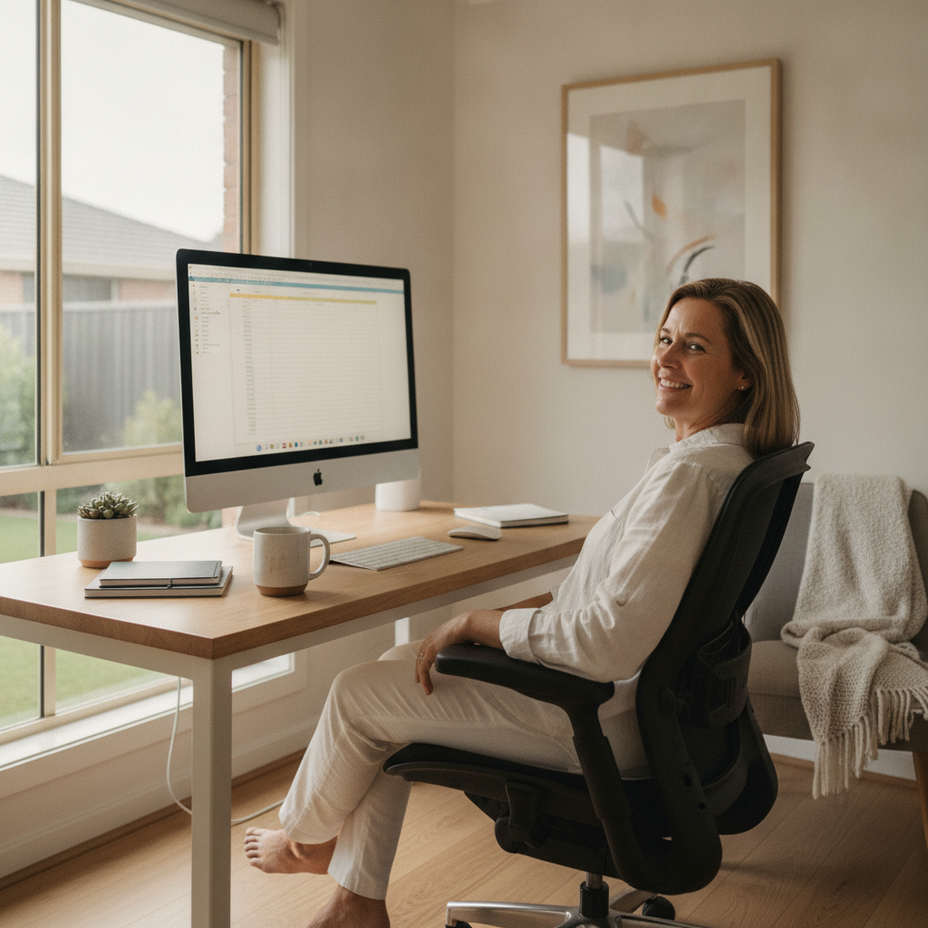 Computer cleaning in Surrey Downs (5126) — a local resident at home with a clean, fast, dust-free computer running cool and quiet