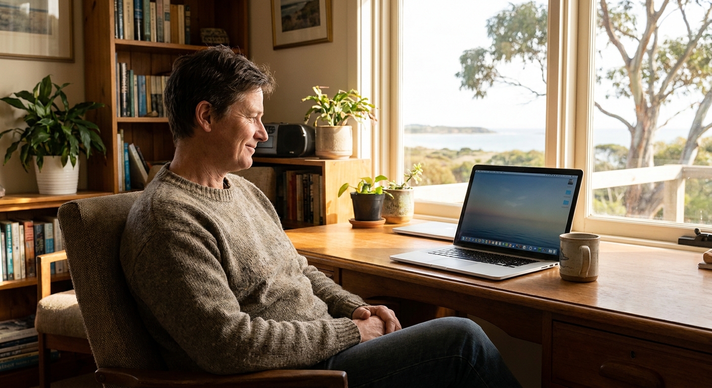 Computer cleaning in Swan Bay (3225) — a local resident at home with a clean, fast, dust-free computer running cool and quiet