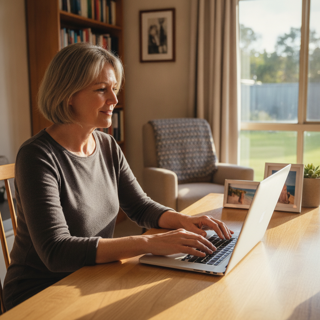 Computer cleaning in Tallwood (2798) — a local resident at home with a clean, fast, dust-free computer running cool and quiet