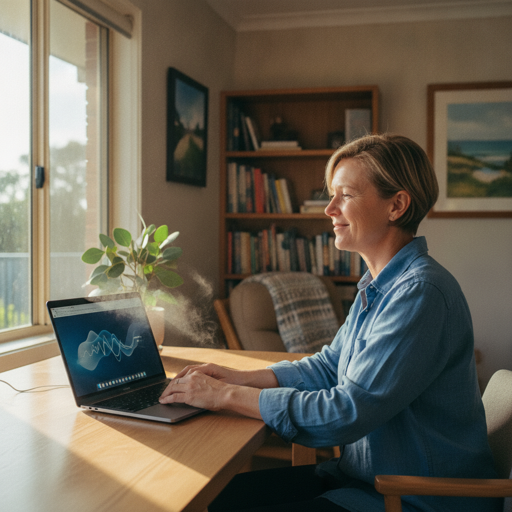 Computer cleaning in Tallwoods Village (2430) — a local resident at home with a clean, fast, dust-free computer running cool and quiet