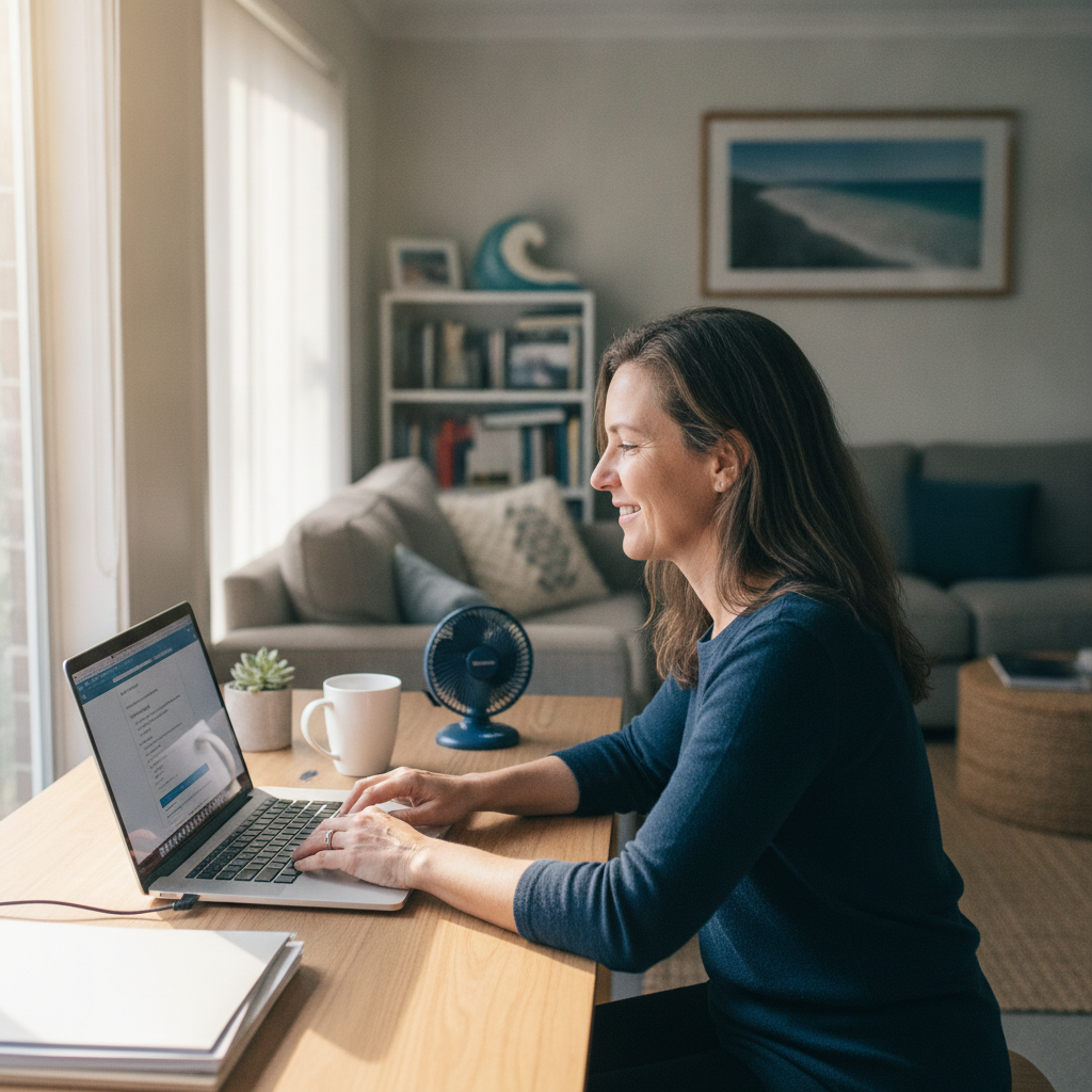 Professional computer clean-out in Tamarama (2026) — a happy New South Wales resident at home with a spotless, fast, quiet machine