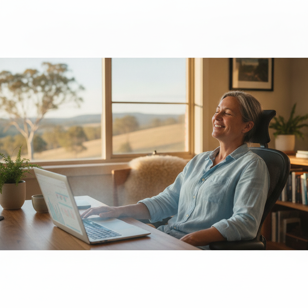 Computer cleaning in Taradale (2653) — a local resident at home with a clean, fast, dust-free computer running cool and quiet