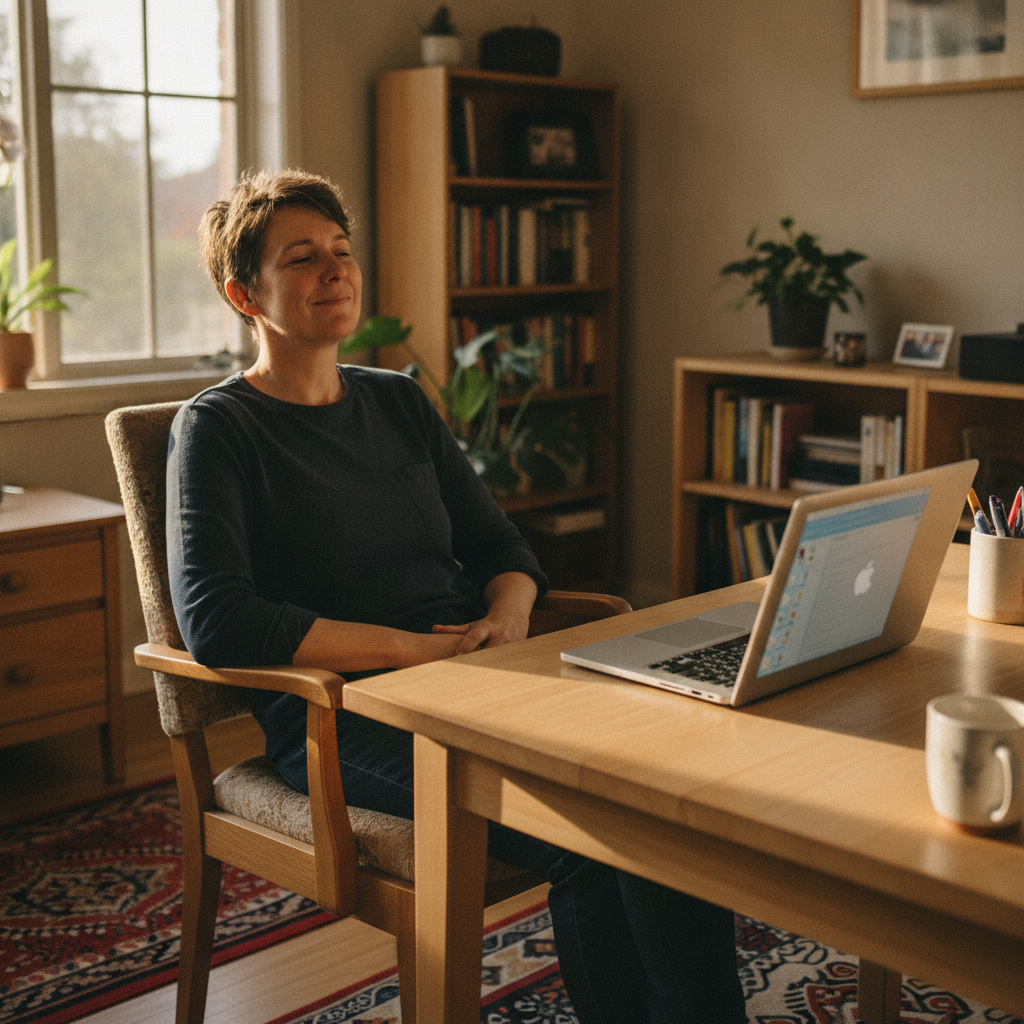 Professional computer clean-out in Tempe (2044) — a happy New South Wales resident at home with a spotless, fast, quiet machine