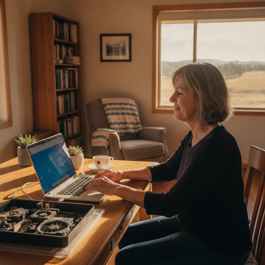 Laptop and desktop cleaning in Tenterfield (2372) — an at-home owner pleased their computer runs cool and quiet again