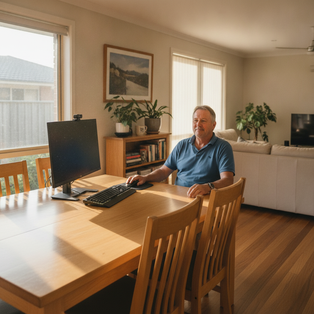 Computer cleaning in Terrabella (2831) — a local resident at home with a clean, fast, dust-free computer running cool and quiet
