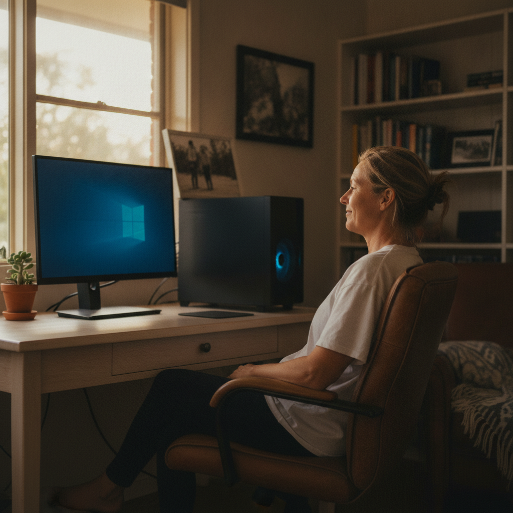 Computer cleaning in The Pinnacles (2460) — a local resident at home with a clean, fast, dust-free computer running cool and quiet