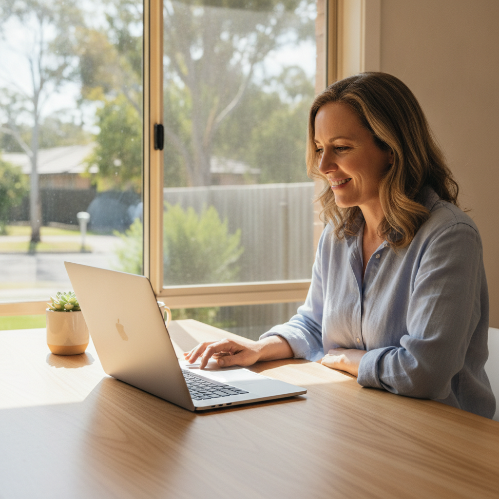 Computer cleaning in Thornleigh (2120) — a local resident at home with a clean, fast, dust-free computer running cool and quiet