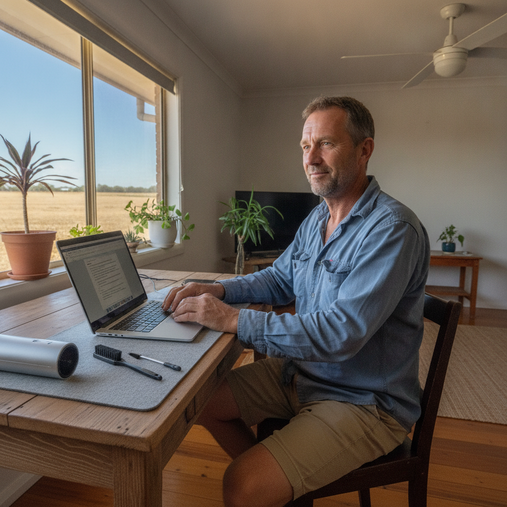 Computer cleaning in Thyra (2731) — a local resident at home with a clean, fast, dust-free computer running cool and quiet