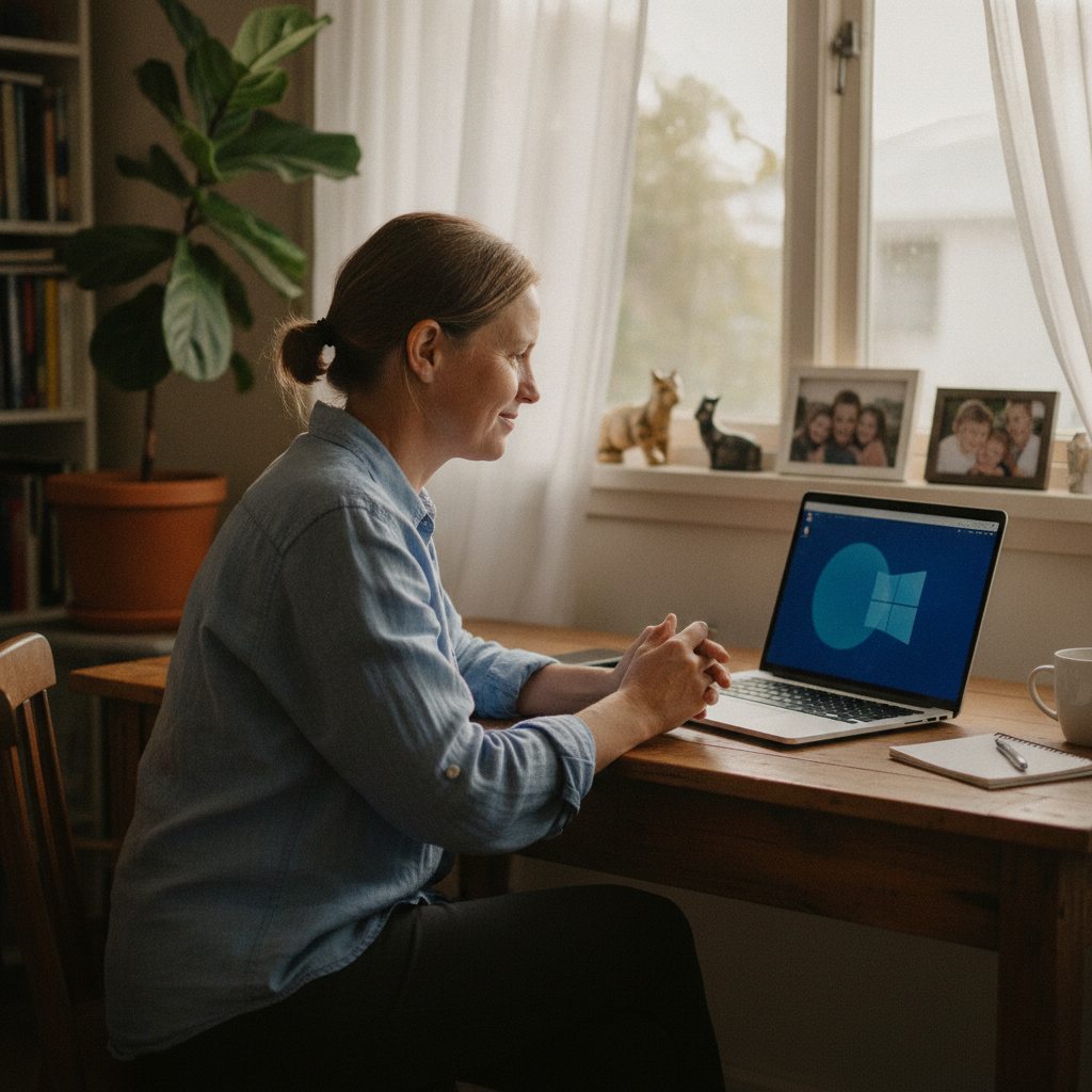 Computer cleaning in Tinonee (2430) — a local resident at home with a clean, fast, dust-free computer running cool and quiet