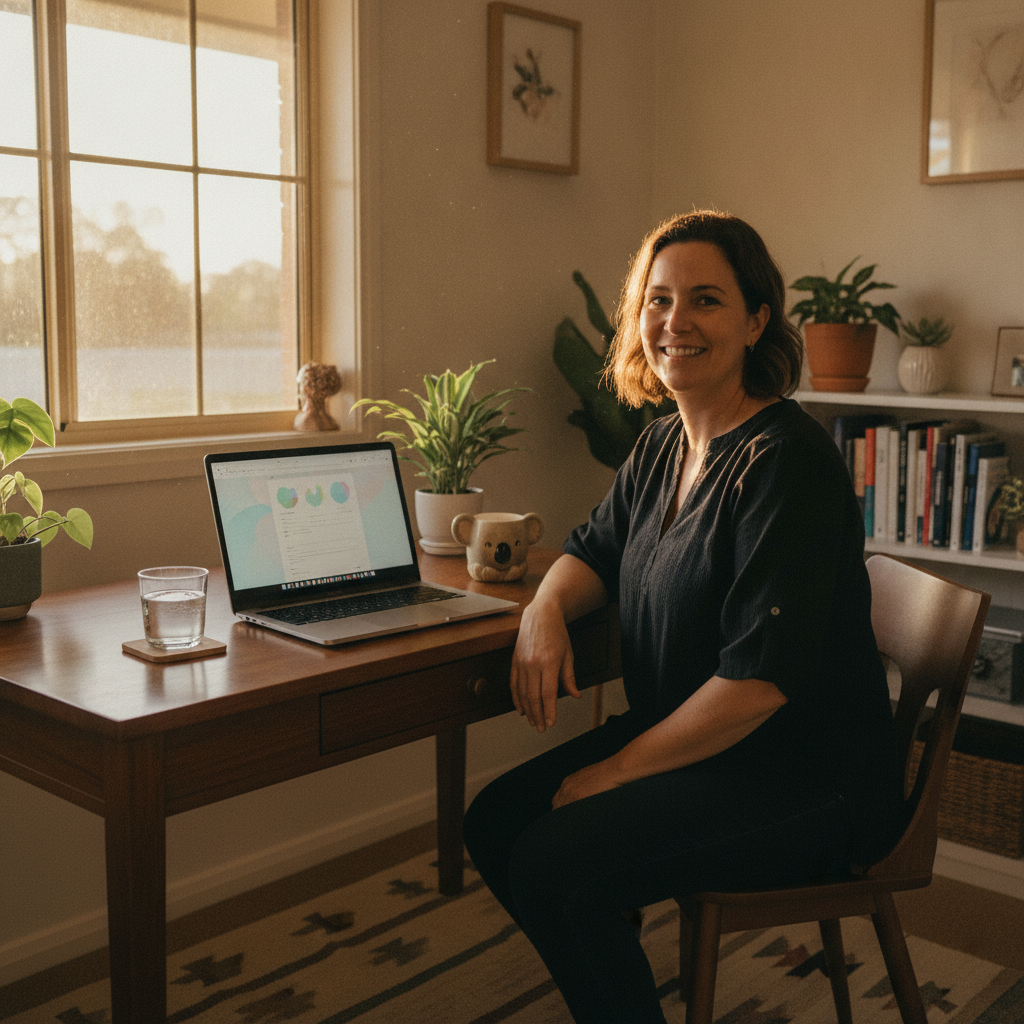 Professional computer clean-out in Tintinhull (2352) — a happy New South Wales resident at home with a spotless, fast, quiet machine