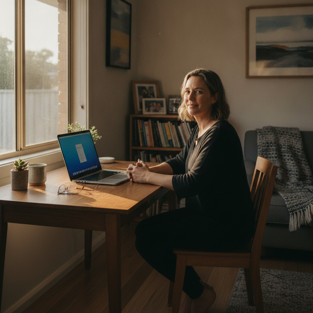 Professional computer clean-out in Toongabbie (2146) — a happy New South Wales resident at home with a spotless, fast, quiet machine