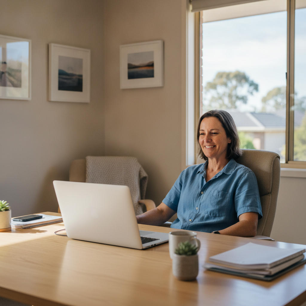 Computer cleaning in Traralgon (3844) — a local resident at home with a clean, fast, dust-free computer running cool and quiet