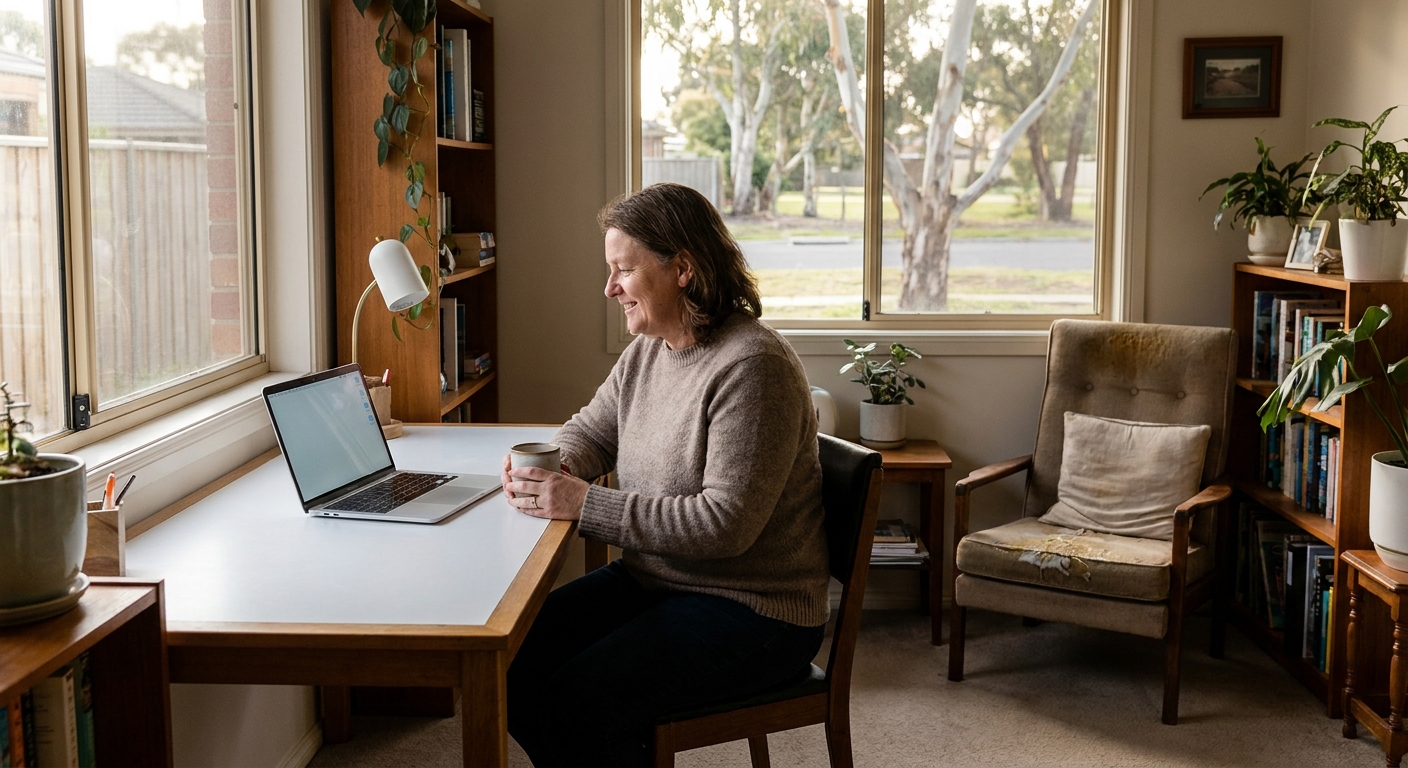Computer cleaning in Tullamarine (3043) — a local resident at home with a clean, fast, dust-free computer running cool and quiet