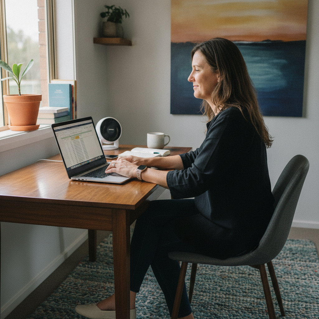 Professional computer clean-out in Tullimbar (2527) — a happy New South Wales resident at home with a spotless, fast, quiet machine