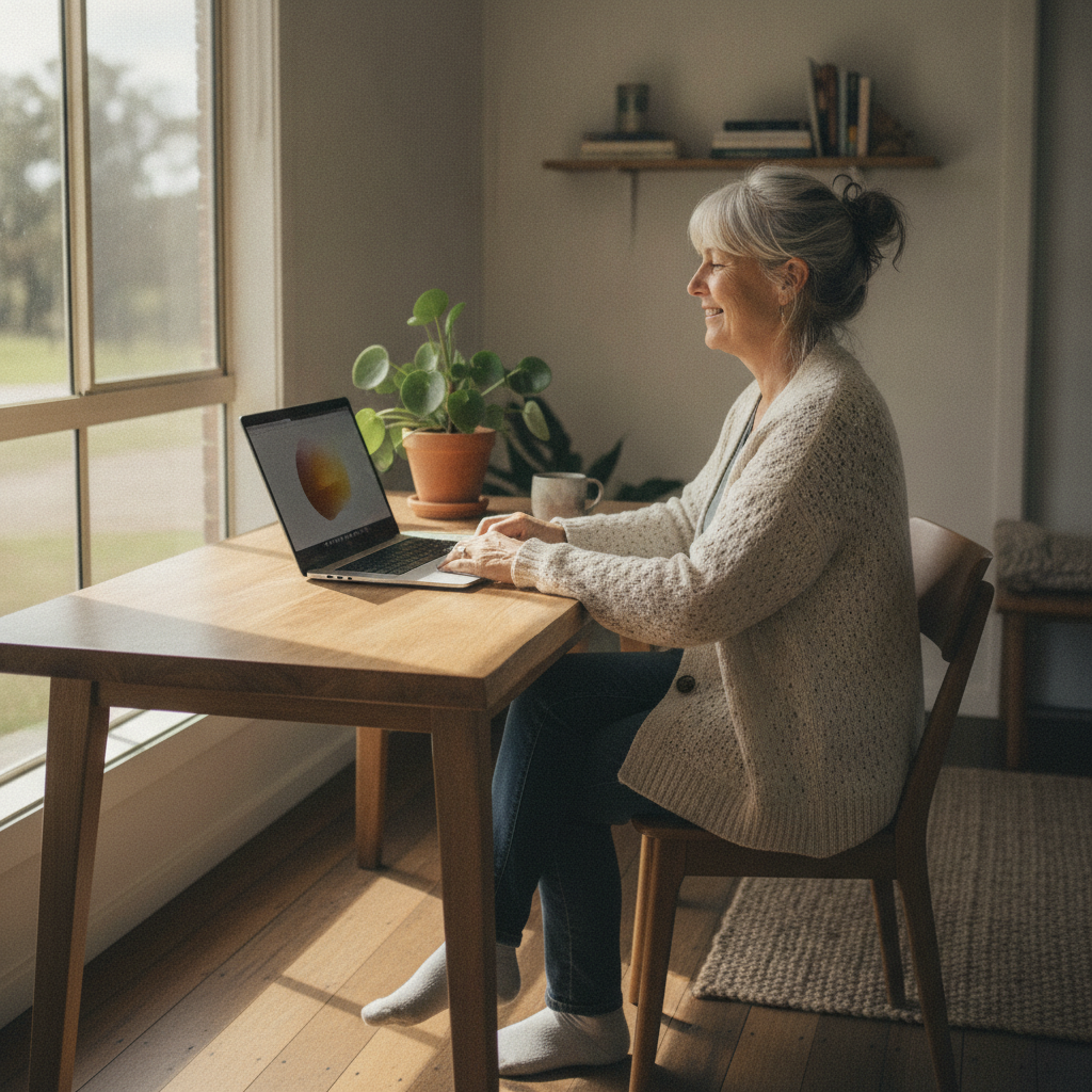Professional computer clean-out in Tumorrama (2720) — a happy New South Wales resident at home with a spotless, fast, quiet machine