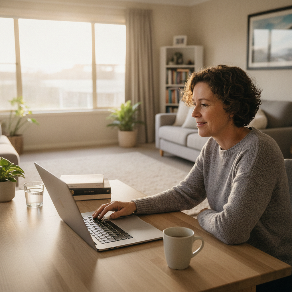 Professional computer clean-out in Turners Beach (7315) — a happy Tasmania resident at home with a spotless, fast, quiet machine