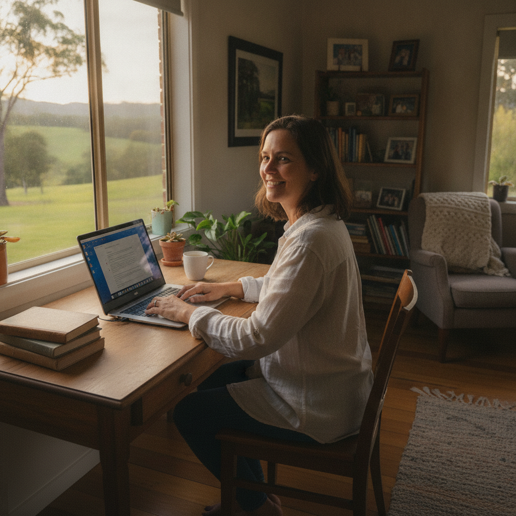 Computer cleaning in Tyringham (2453) — a local resident at home with a clean, fast, dust-free computer running cool and quiet