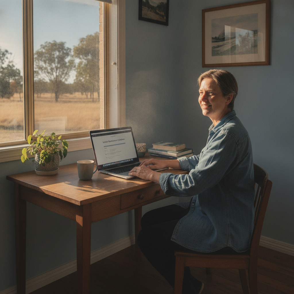 Computer cleaning in Ulamambri (2357) — a local resident at home with a clean, fast, dust-free computer running cool and quiet