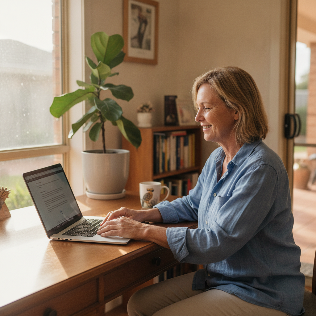 Computer cleaning in Uleybury (5114) — a local resident at home with a clean, fast, dust-free computer running cool and quiet