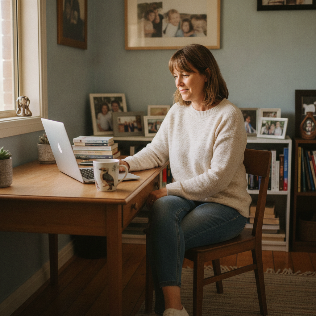 Computer cleaning in Virginia (5120) — a local resident at home with a clean, fast, dust-free computer running cool and quiet