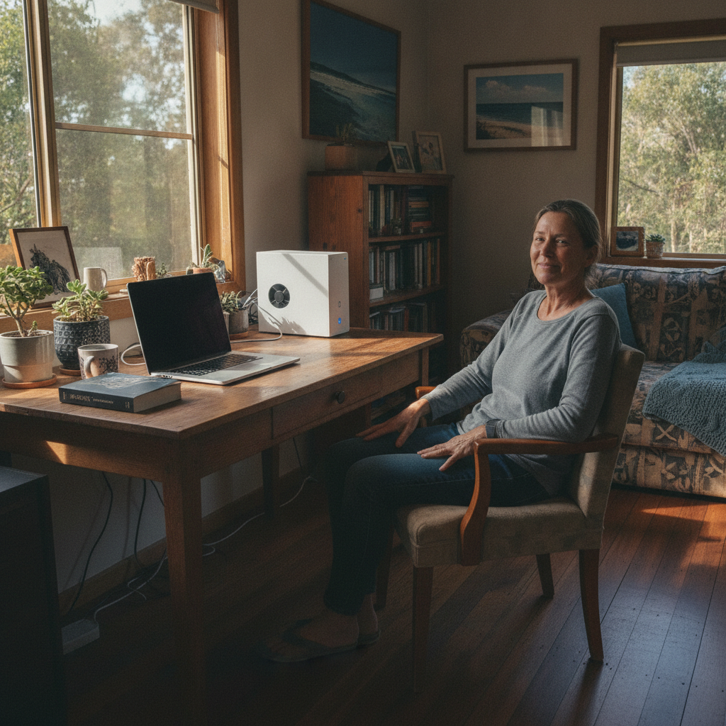 Computer cleaning in Wadeville (2474) — a local resident at home with a clean, fast, dust-free computer running cool and quiet