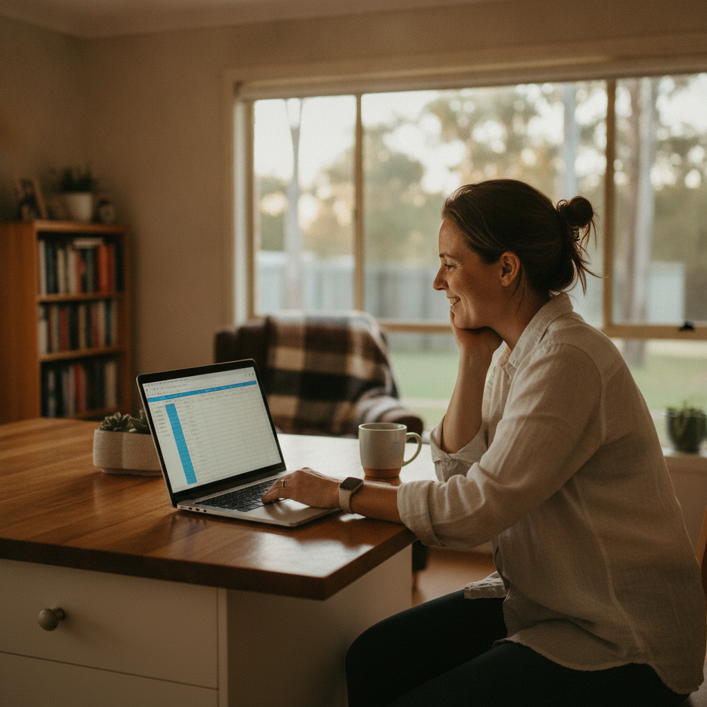 Professional computer clean-out in Wallacia (2745) — a happy New South Wales resident at home with a spotless, fast, quiet machine