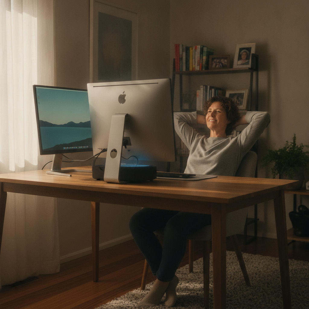 Computer cleaning in Wallamore (2340) — a local resident at home with a clean, fast, dust-free computer running cool and quiet
