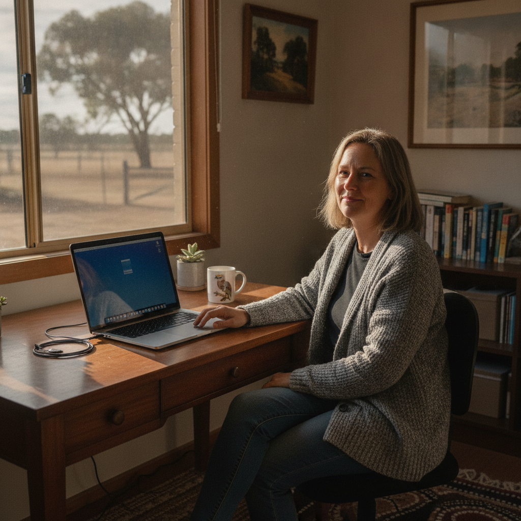 Computer cleaning in Wallendbeen (2588) — a local resident at home with a clean, fast, dust-free computer running cool and quiet