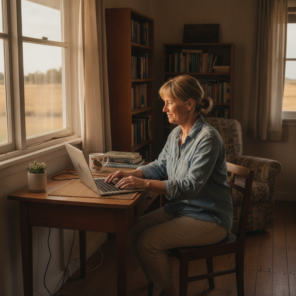 Computer cleaning in Walleroobie (2665) — a local resident at home with a clean, fast, dust-free computer running cool and quiet