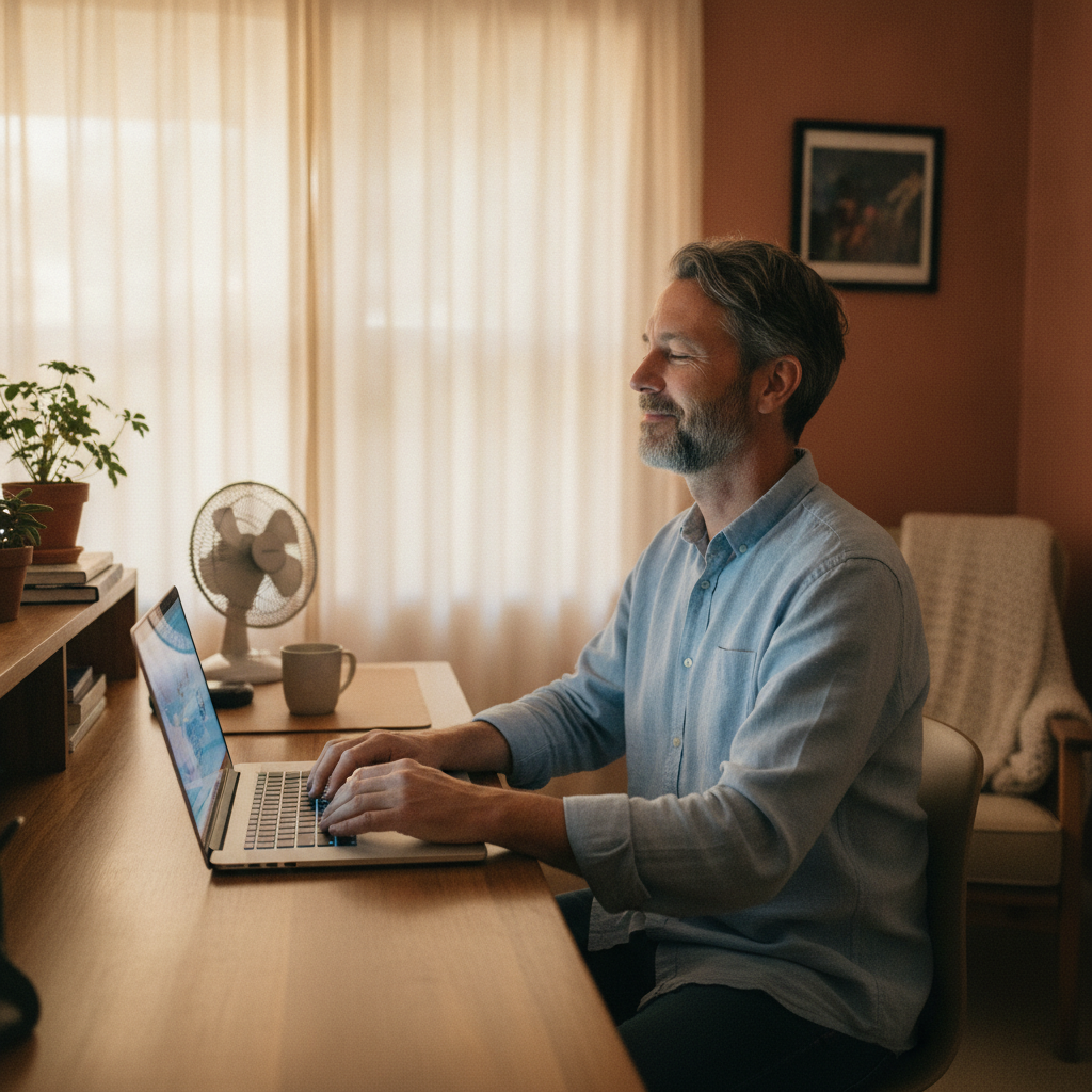 Computer cleaning in Walmsley (6330) — a local resident at home with a clean, fast, dust-free computer running cool and quiet
