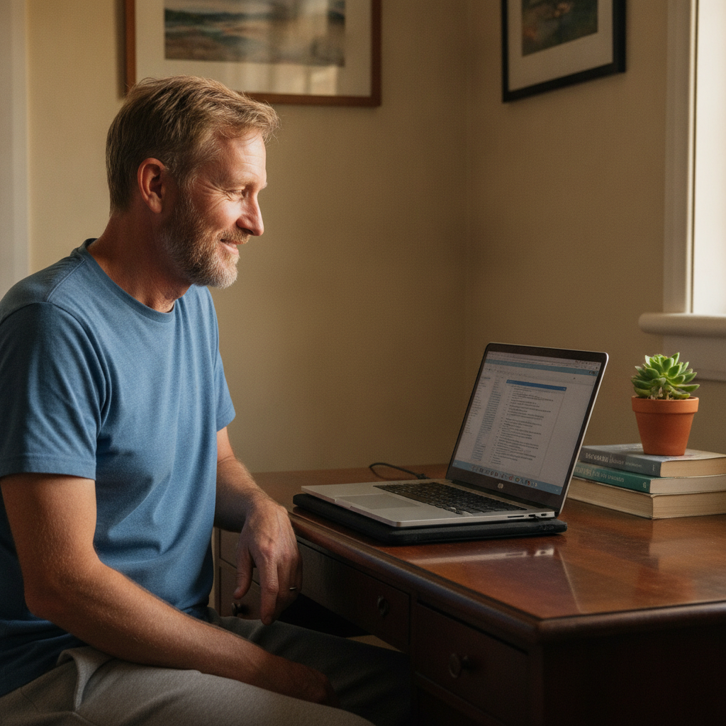 Computer cleaning in Waratah (2298) — a local resident at home with a clean, fast, dust-free computer running cool and quiet