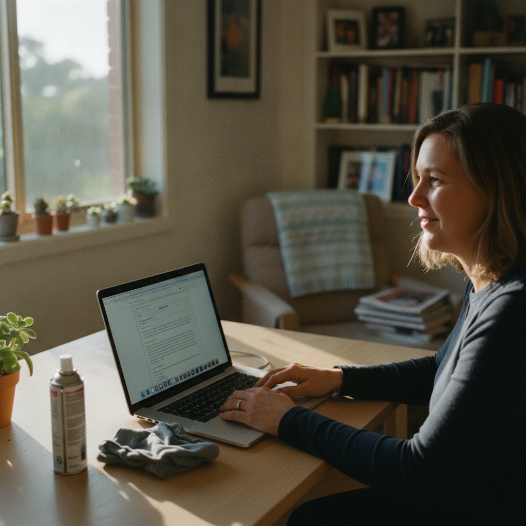 Computer cleaning in Wareemba (2046) — a local resident at home with a clean, fast, dust-free computer running cool and quiet