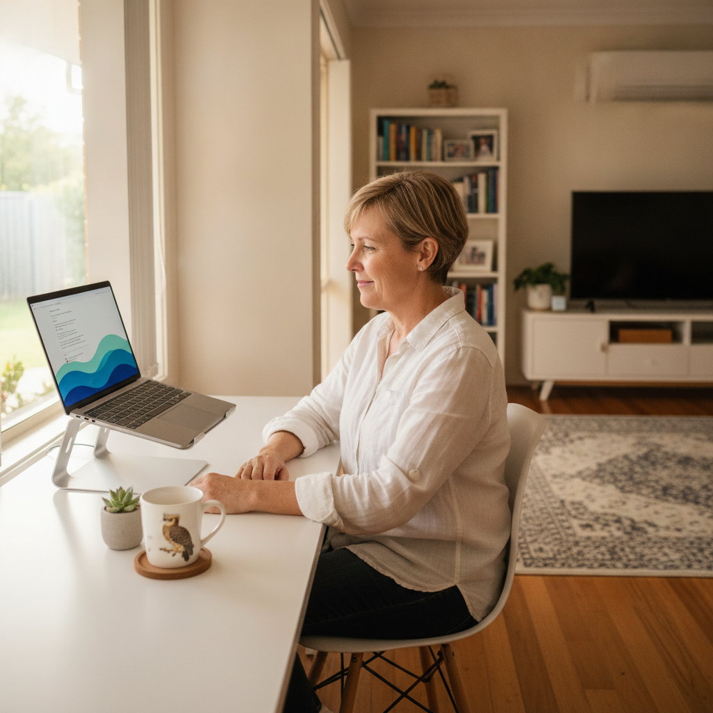 Computer cleaning in Waterford (4133) — a local resident at home with a clean, fast, dust-free computer running cool and quiet