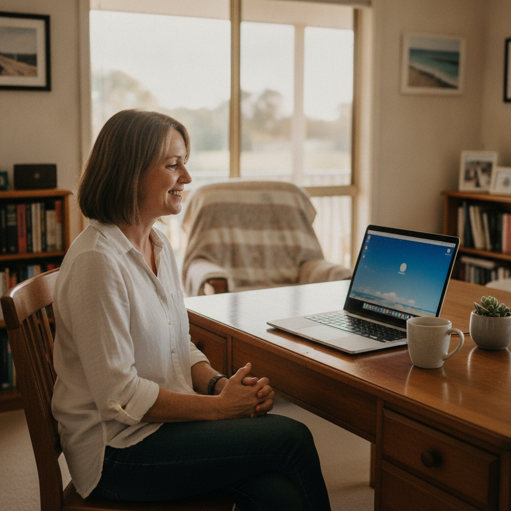 Computer cleaning in Waterford West (4133) — a local resident at home with a clean, fast, dust-free computer running cool and quiet