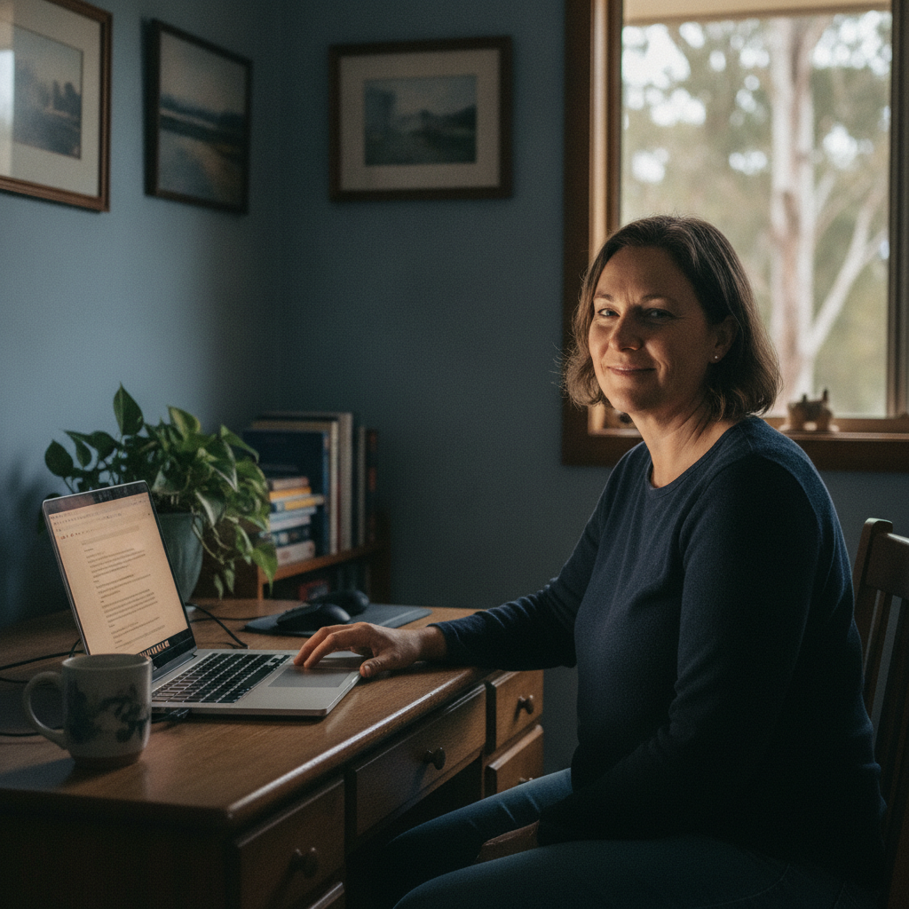 Computer cleaning in Waterview Heights (2460) — a local resident at home with a clean, fast, dust-free computer running cool and quiet