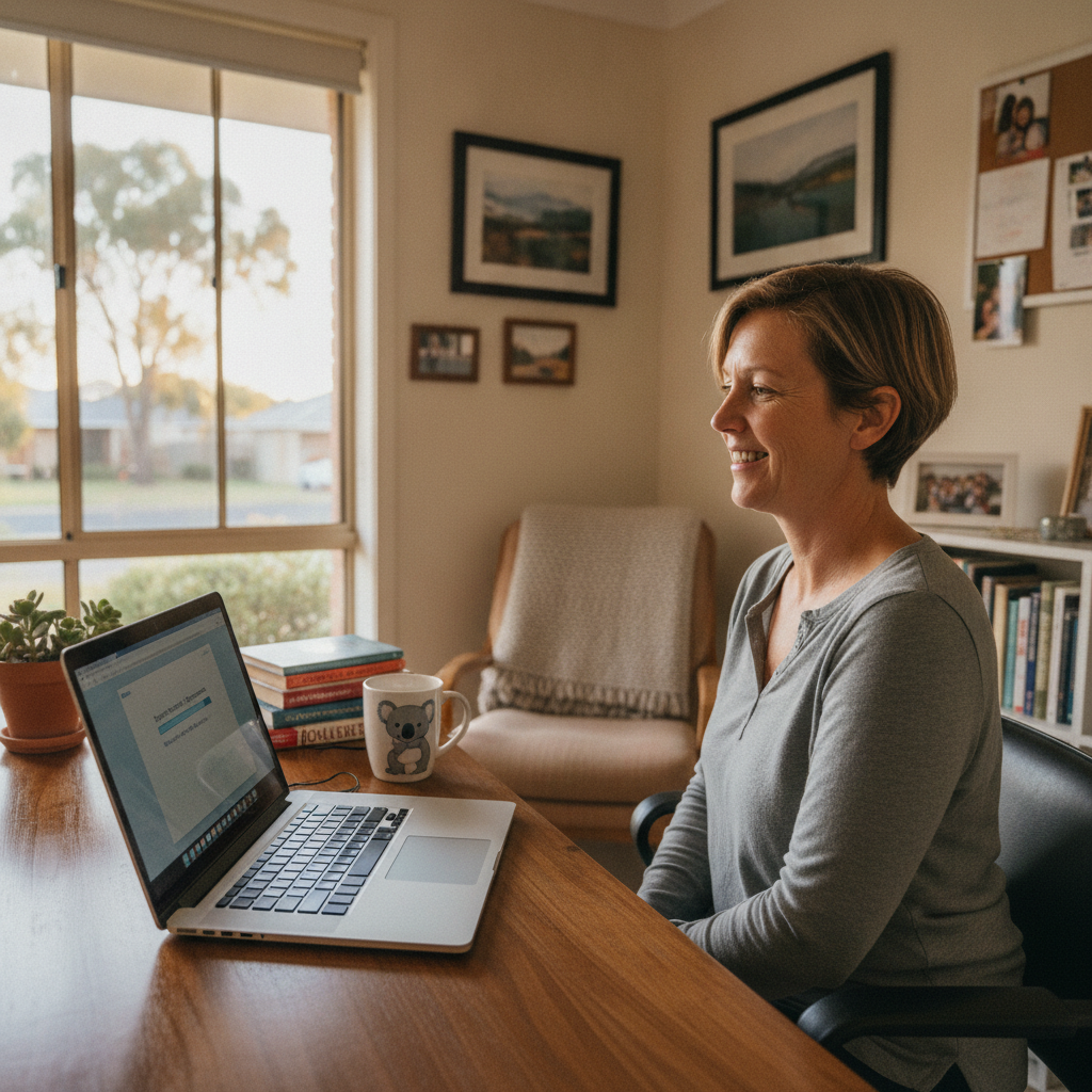 Computer cleaning in Wattle Grove (6107) — a local resident at home with a clean, fast, dust-free computer running cool and quiet