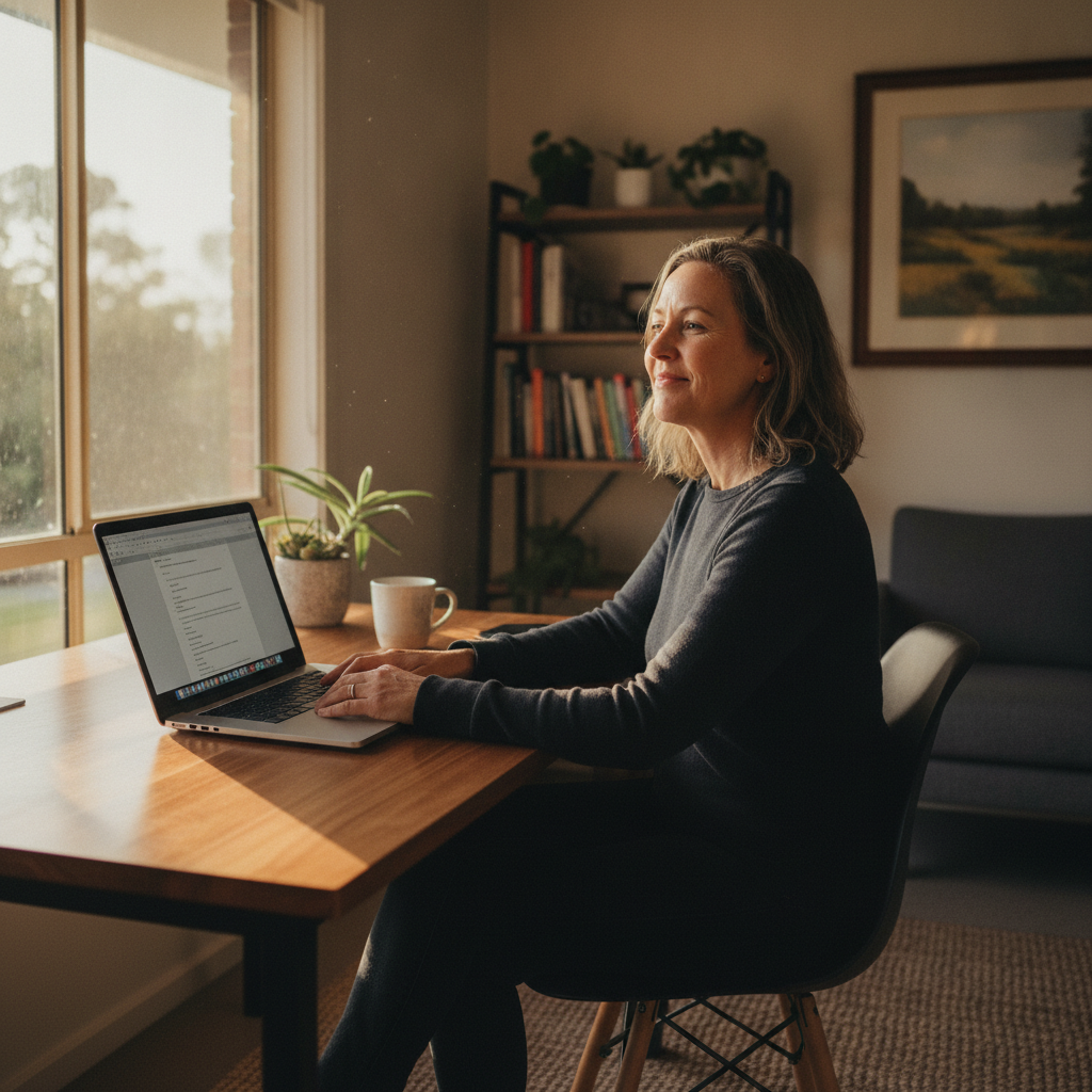 Computer cleaning in Wauchope (2446) — a local resident at home with a clean, fast, dust-free computer running cool and quiet