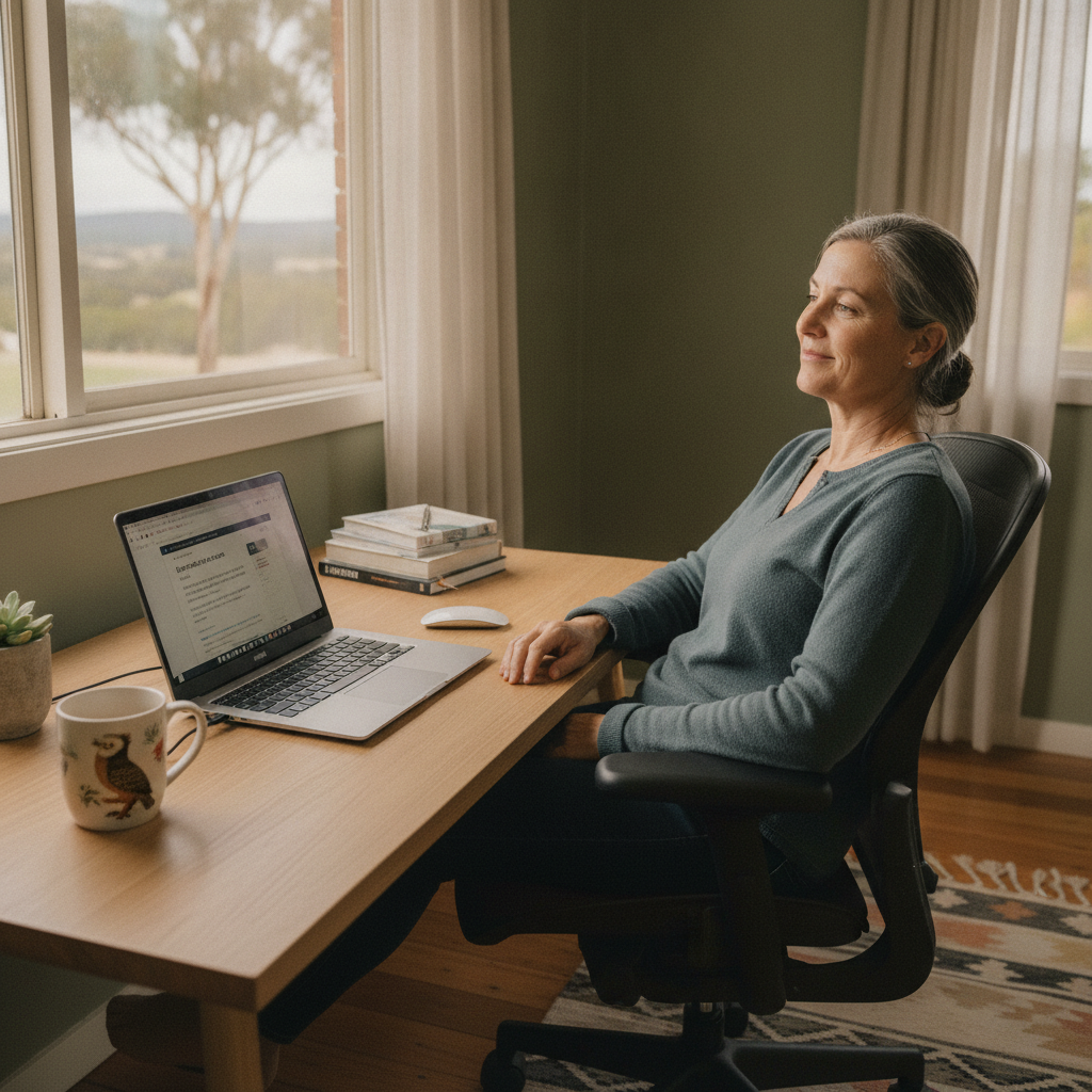 Professional computer clean-out in West Albury (2640) — a happy New South Wales resident at home with a spotless, fast, quiet machine
