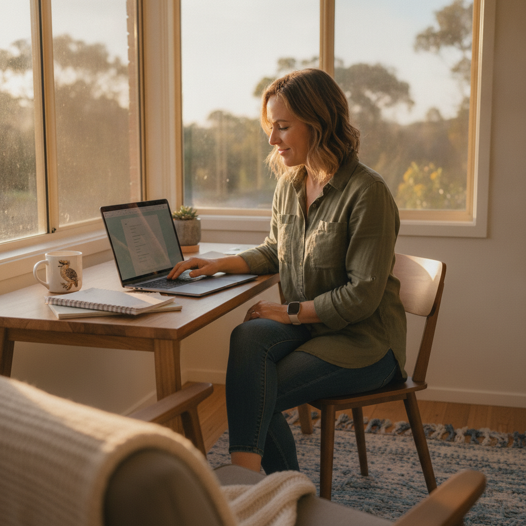 Professional computer clean-out in West Nowra (2541) — a happy New South Wales resident at home with a spotless, fast, quiet machine