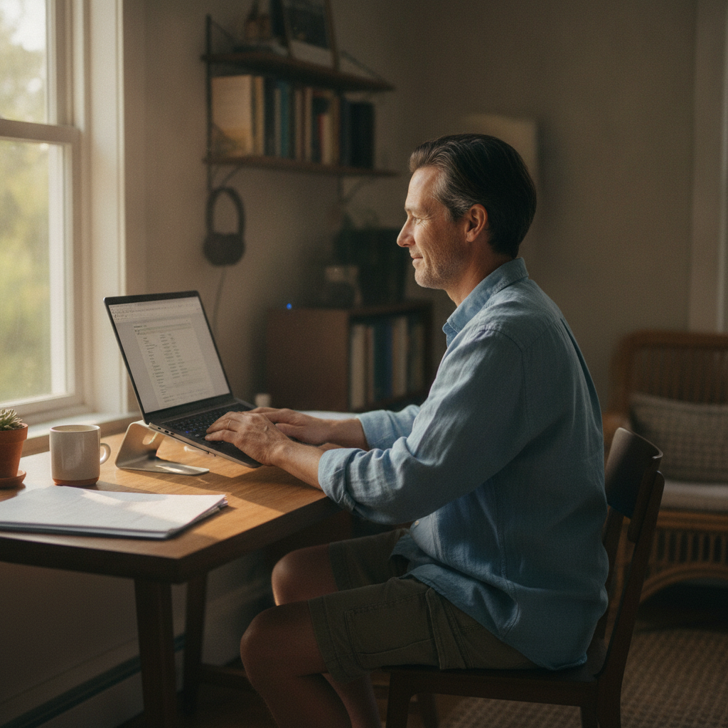 Computer cleaning in West Pinjarra (6208) — a local resident at home with a clean, fast, dust-free computer running cool and quiet