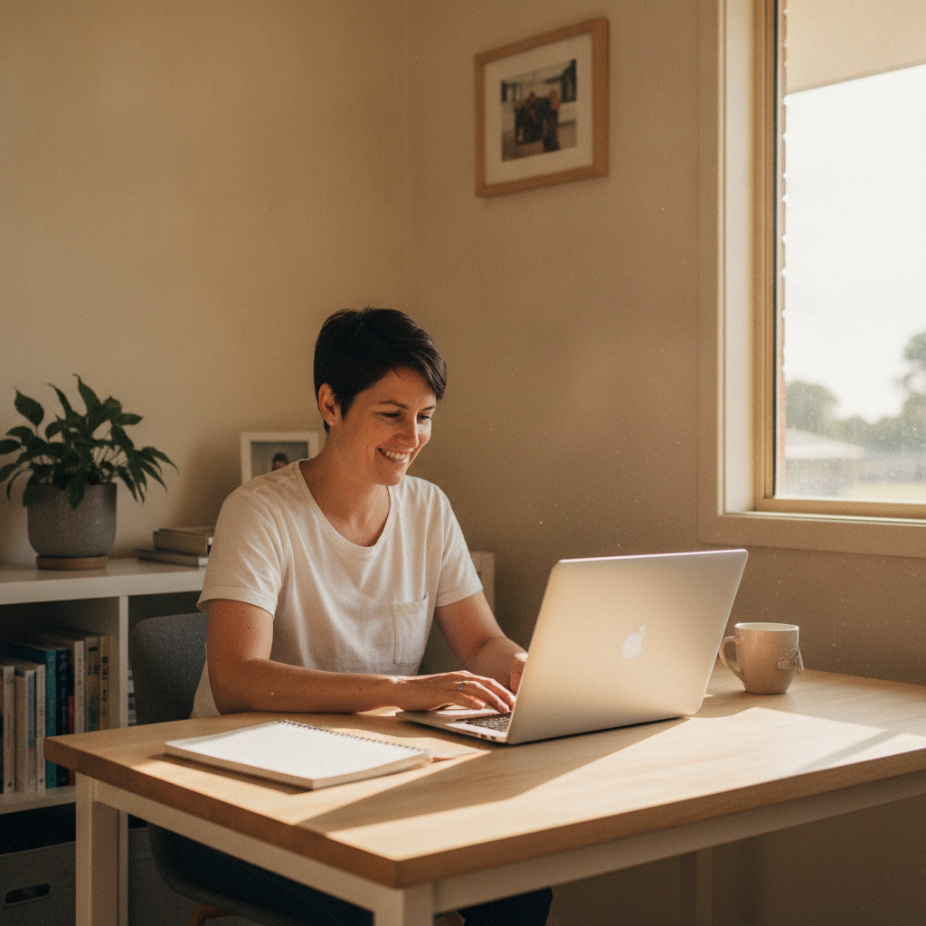 Computer cleaning in West Tamworth (2340) — a local resident at home with a clean, fast, dust-free computer running cool and quiet