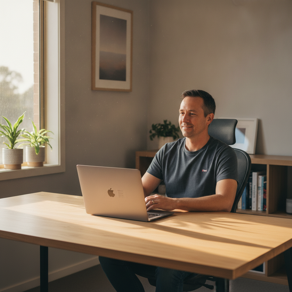 Computer cleaning in Weston (2611) — a local resident at home with a clean, fast, dust-free computer running cool and quiet