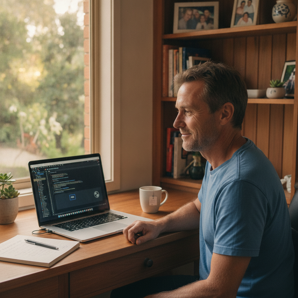 Computer cleaning in Wherrol Flat (2429) — a local resident at home with a clean, fast, dust-free computer running cool and quiet