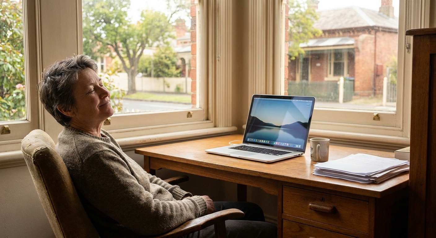 Computer cleaning in Williamstown (3016) — a local resident at home with a clean, fast, dust-free computer running cool and quiet