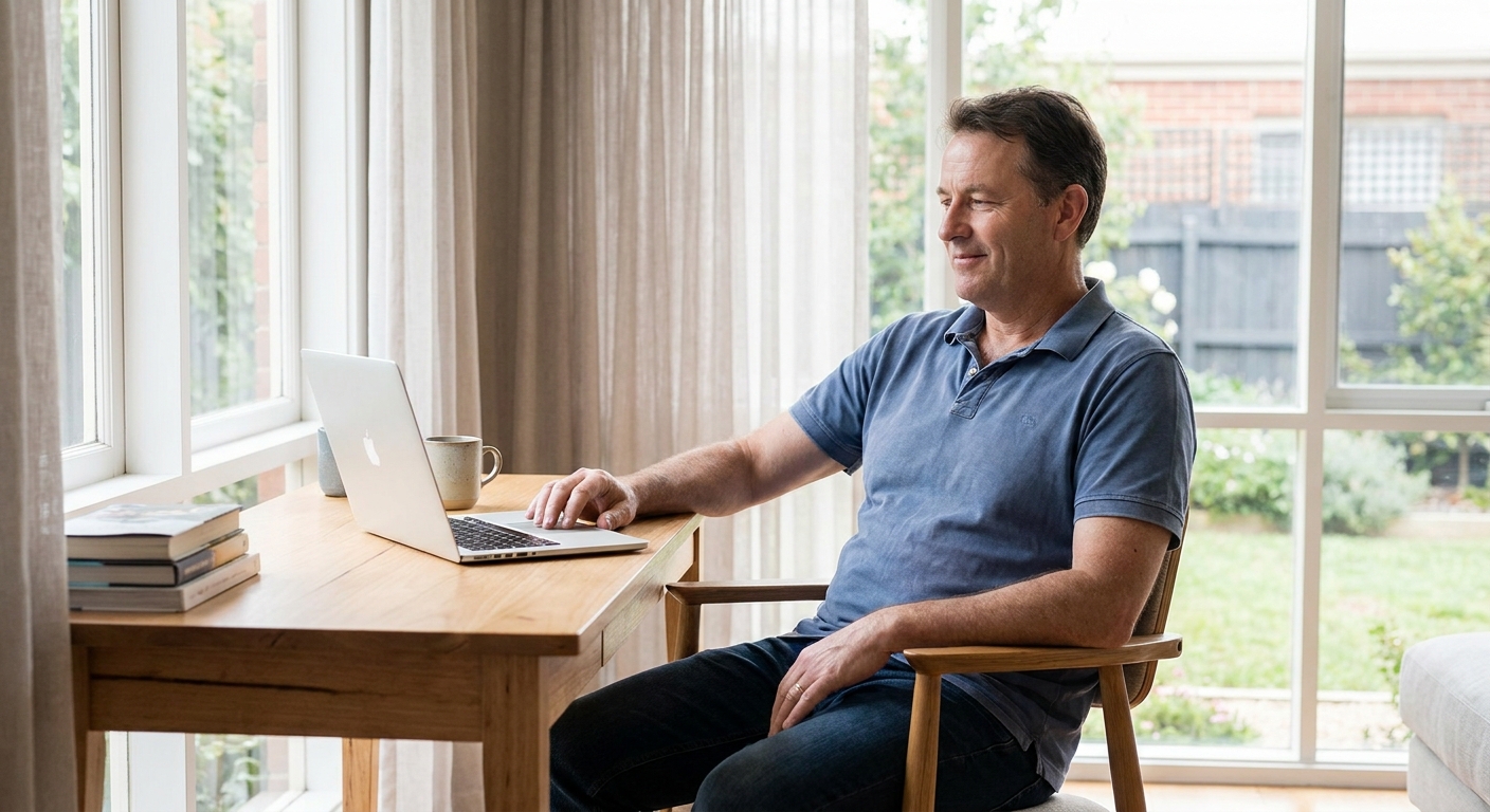 Computer cleaning in Williamstown North (3016) — a local resident at home with a clean, fast, dust-free computer running cool and quiet