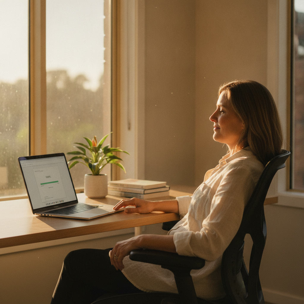 Professional computer clean-out in Willoughby (2068) — a happy New South Wales resident at home with a spotless, fast, quiet machine