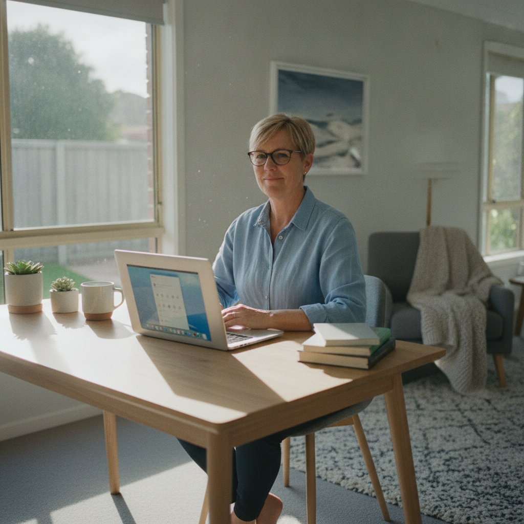 Professional computer clean-out in Windsor Gardens (5087) — a happy South Australia resident at home with a spotless, fast, quiet machine