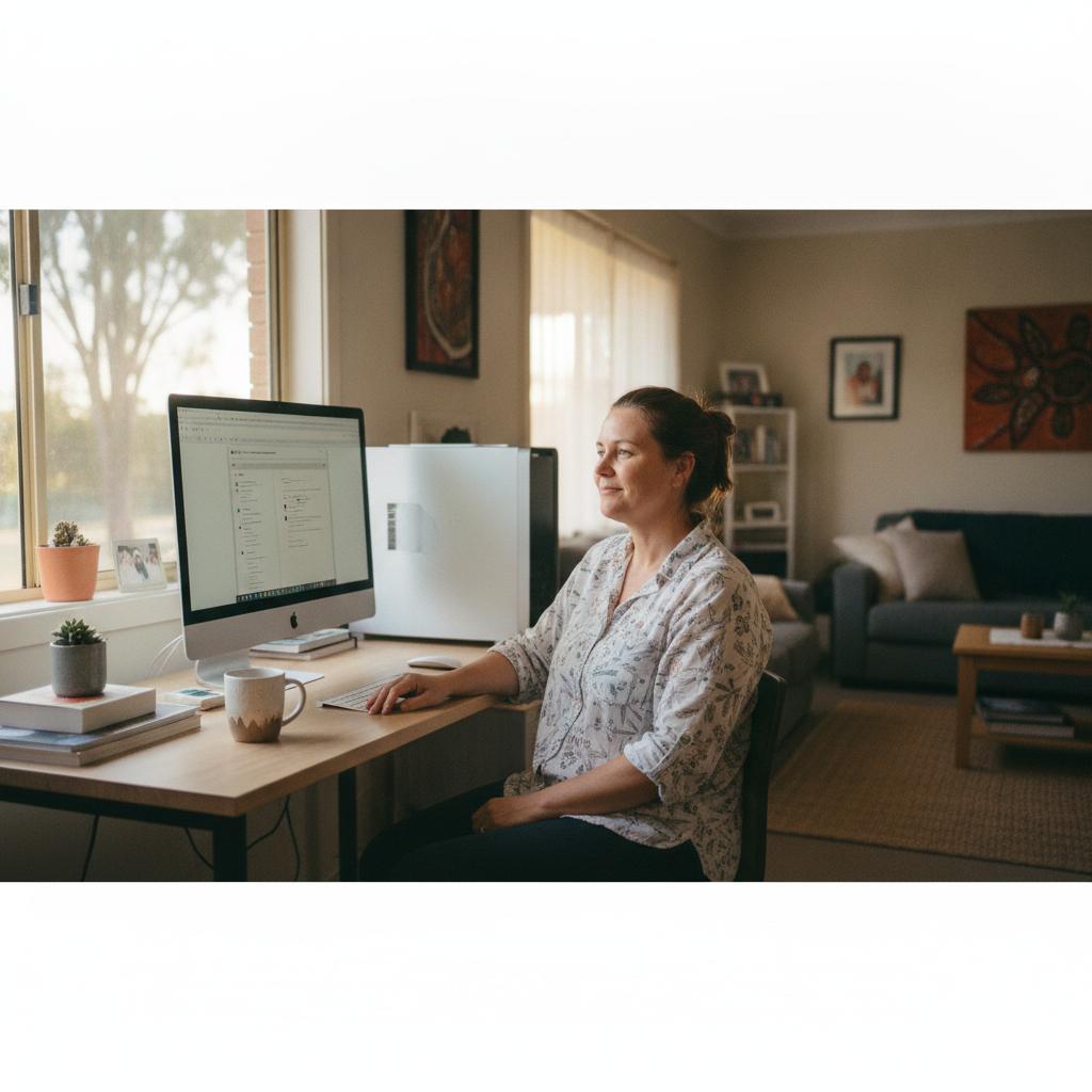 Computer cleaning in Wingfield (5013) — a local resident at home with a clean, fast, dust-free computer running cool and quiet